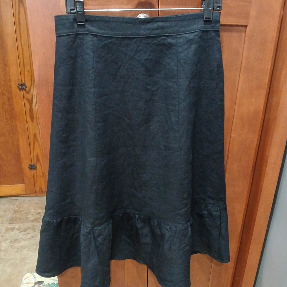 Reformation Linen Twinkle Ruffle Midi Skirt 10 - Picture 2 of 7